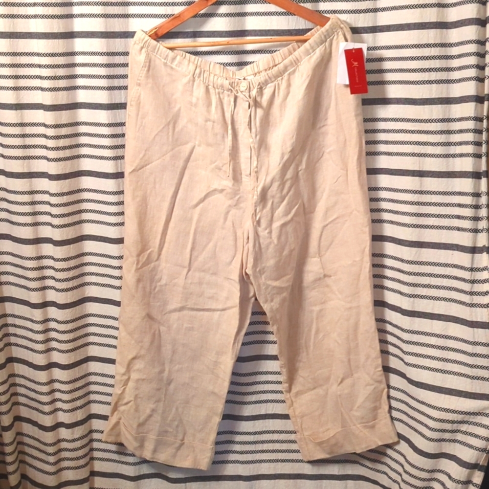 JM Collection 100% Linen Pants